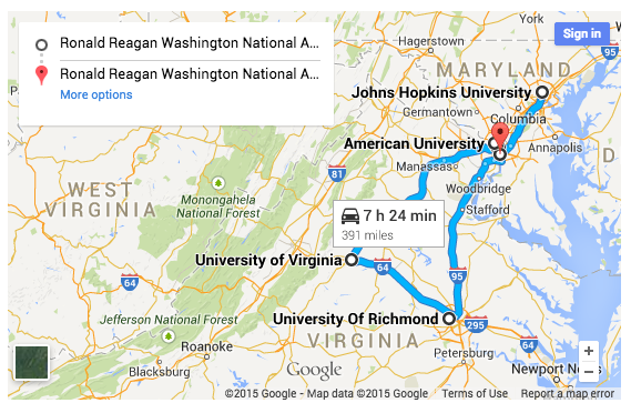 Tour North Carolina Colleges, Campus Itineraries